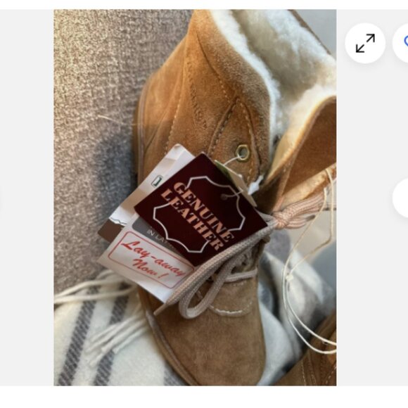 Vintage Explorers Leather Lug Sole Mens Tan Lace Up Suede Winter Chukka Boots 10 - Picture 6 of 12